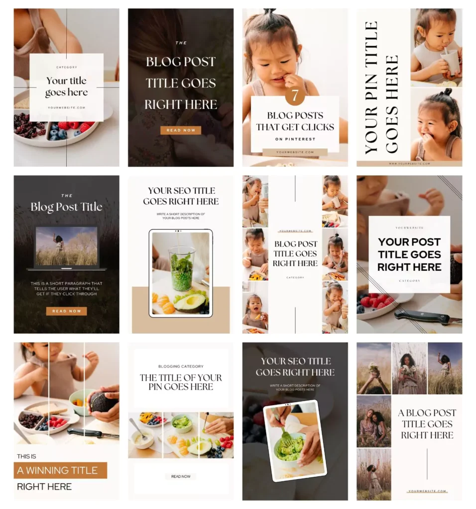 Pinterest Template Samples - OLIVIA Collection