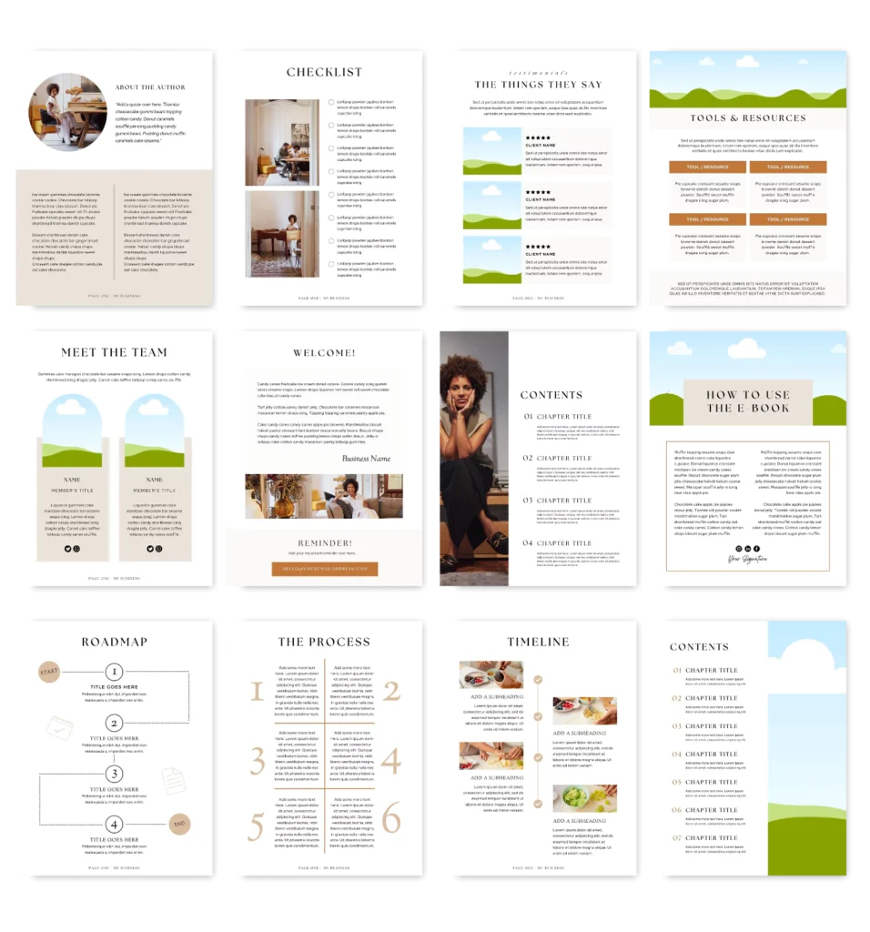 OLIVIA eBook Template 2 OLIVIA eBook Template for Bloggers: sample pages