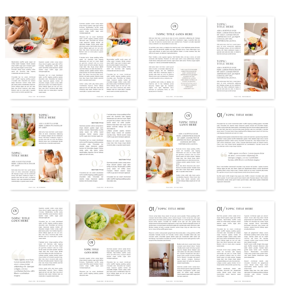 OLIVIA eBook Template 3 OLIVIA eBook Template for Bloggers: sample content pages
